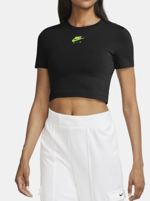 Nike Air Short Sleeve Cropped Logo Tee