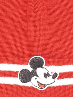 Gcds Mickey Mouse Logo Embroidered Beanie