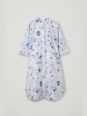 Printed Organic Cotton Shirt Dress