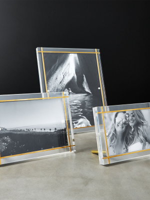 Stella Brass Inlay Acrylic Photo Frames