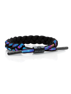 Lederarmband Für Herren Geflochten In Schwarz