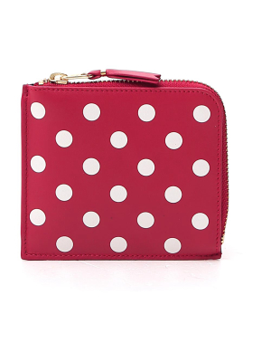 Comme Des Garçons Wallet Zip Around Polka-dot Wallet