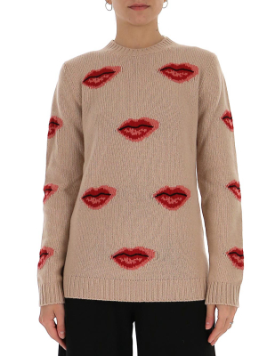 Prada Lips Jacquard Sweater