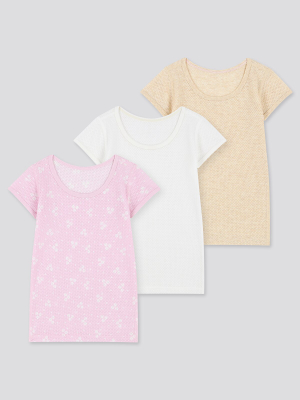 Toddler Cotton Mesh Short-sleeve T-shirt (set Of 3)