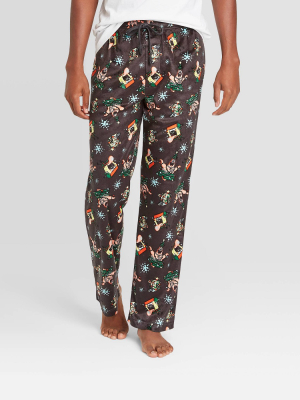 Men's Spongebob Pajama Pants - Black