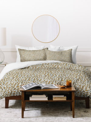 Holli Zollinger Deco Leopard Print Duvet Set - Deny Designs