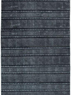 Indigo Block Print Rug