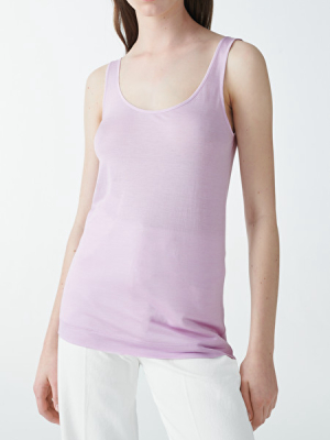 Silk-cotton Vest Top