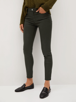 Coated Isa Crop Skinny Jeans