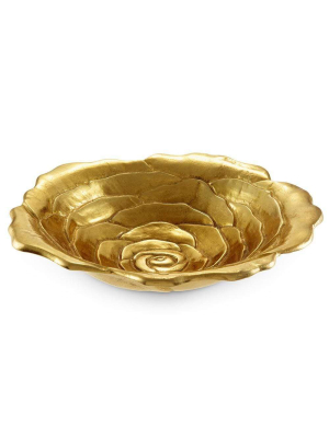 Julia Knight Rose 12" Bowl In Gold