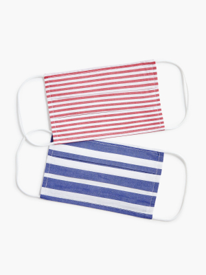 Kids' Pack-of-two Nonmedical Face Masks In Mixed Stripes