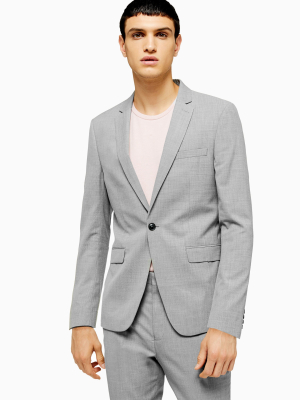 Gray Marl Skinny Fit Suit Jacket