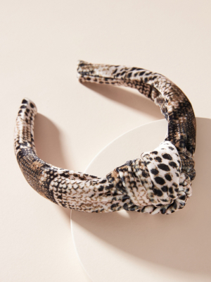 Eugenia Kim Snake-printed Knotted Headband