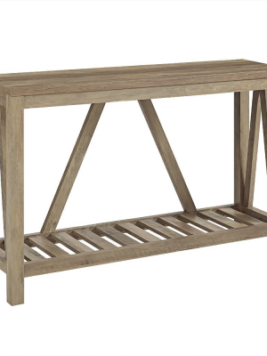 A Frame Rustic Entry Console Table - Saracina Home