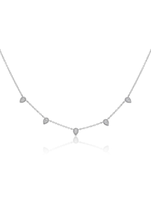 14kt White Gold Diamond Mona Necklace