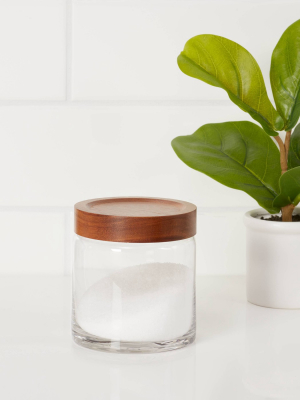 Canister Acacia/glass Small - Threshold™