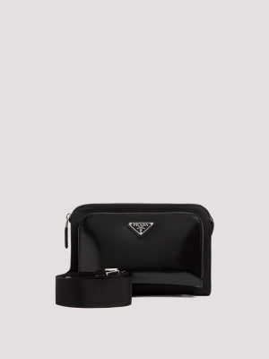 Prada Logo Plaque Shoulder Bag