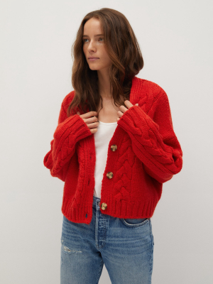 Cable-knit Cardigan