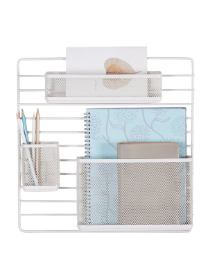 Mesh Wall Office Supply Organizer White - Made By Design™