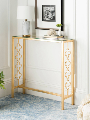 Jovanna Console Table - Gold / Clear - Safavieh