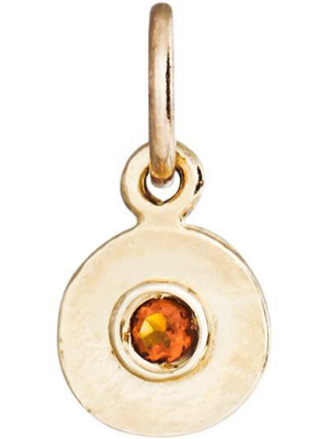 Birth Jewel Mini Disk Charm With Citrine