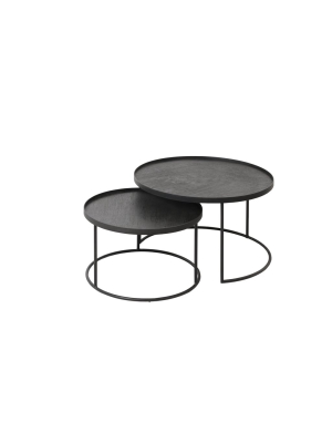 Round Tray Coffee Table Set - S/l