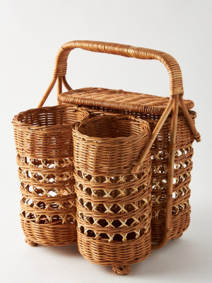 Rattan Wine & Bread Basket