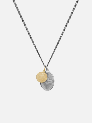 Mini Dove Necklace, Sterling Silver/gold