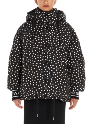 Dolce & Gabbana Hooded Polka Dot Down Jacket