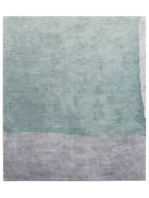 Cozzo Di Naro Hand Tufted Rug In Turquoise Design By Second Studio