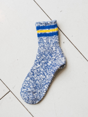 Men's Three Stripe Socks In Navy