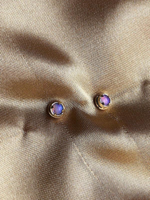 Australian Opal Studs: Gold Plated