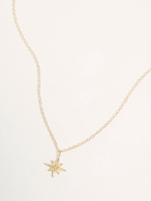 14k Gold Tiny Gratitude Star Necklace