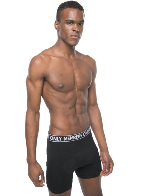 Members Only Men's 3pk Cotton Spandex Boxer Brief - Black/white/grey