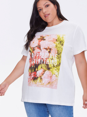 Plus Size Appreciate Graphic Tee