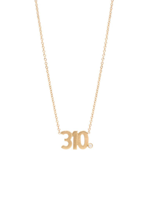 14k Triple Number Diamond Necklace