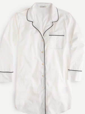 Nightshirt In End-on-end Cotton
