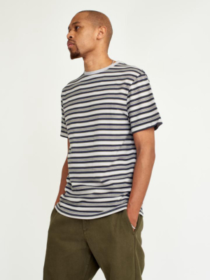 Wax London Delta T-shirt - Raindrop Navy/khaki