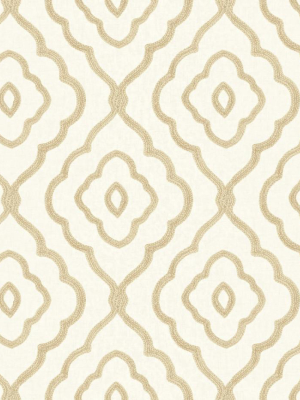 Seaside Ogee Wallpaper In Sand Dunes From The Beach House Collection By Seabrook Wallcoverings