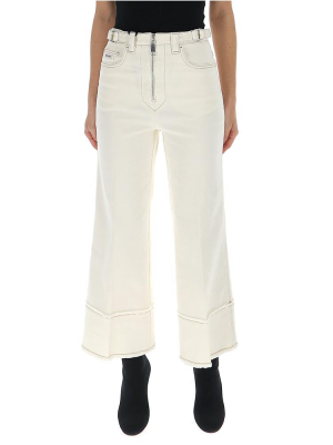 Miu Miu Zip-front Cropped Jeans