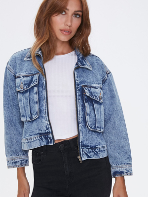 Zip-front Denim Jacket