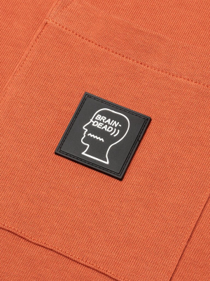 Brain Dead Heavyweight Jersey Mockneck Pocket Shirt - Orange