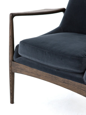 Braden Chair In Modern Velvet Shadow