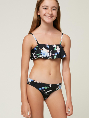 Girl's Seabright Ruffle Bandeau Top Swim Set