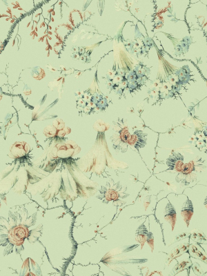 Grandma's Tapestry Wallpaper In Green From The Complementary Collection By Mind The Gap