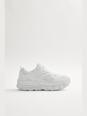 White Thick-soled Sneakers