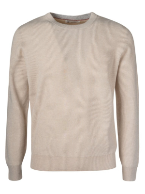 Brunello Cucinelli Round Neck Ribbed Jumper