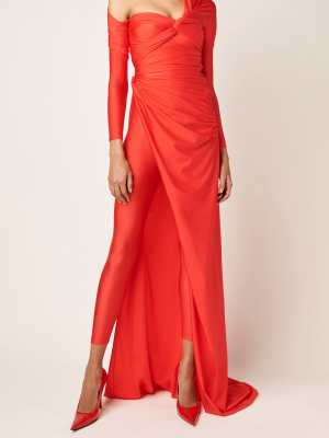 Draped Jersey Gown