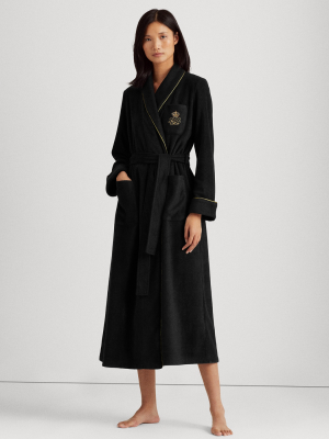 Long Shawl-collar Fleece Robe