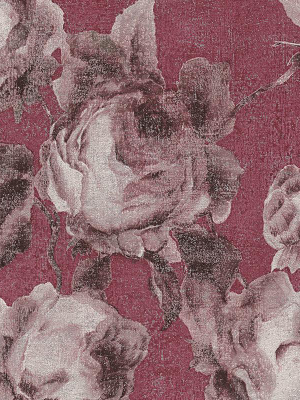 Traditional Floral Wallpaper In Reds And Grey Design By Bd Wall